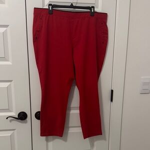 Vibrant Red Pants XXL